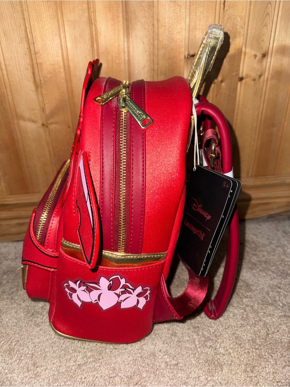 Mulan 25th Anniversary Mushu Glitter Cosplay Mini Backpack Loungefly - Picture 2 of 6